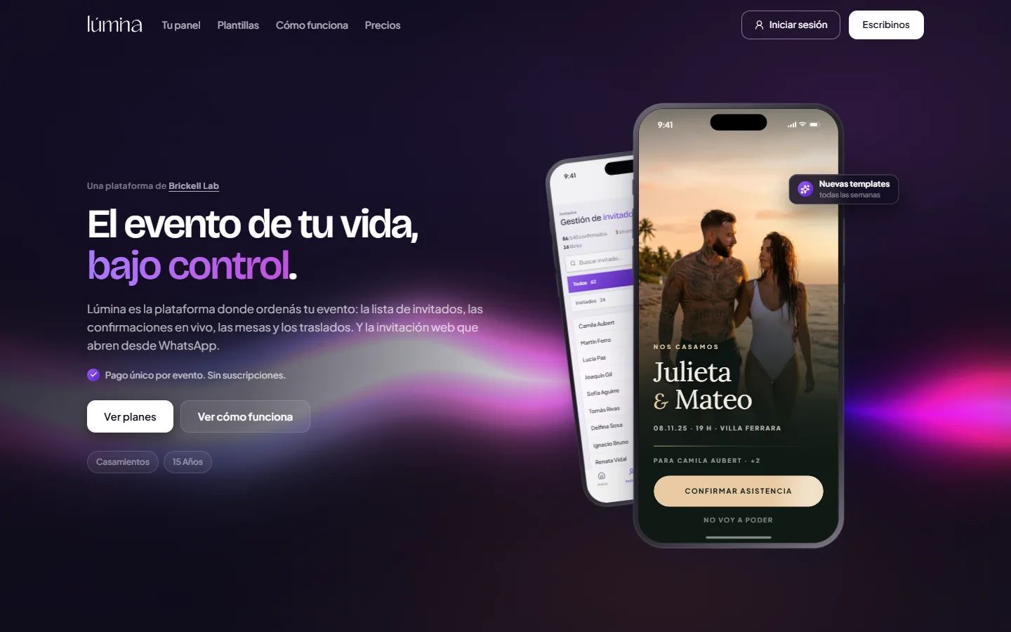 Portada del sitio de Lúmina